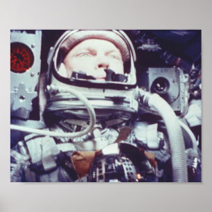 Freundschaft 7 Astronaut während des Raumflugs Poster