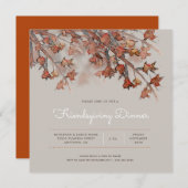 Freundschaft | Abstrakte Herbstlaube für Aquarellf Einladung (Vorne/Hinten)