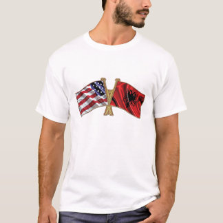 Freundschaft Albaniens USA Flagge T-Shirt