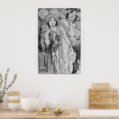 Freundschaft ~ Alphones Mucha Poster (Küche)