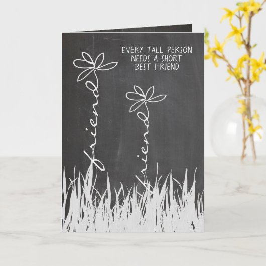 Freundschaft auf der Tafel Karte (Gelbe Blume)