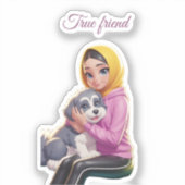 Freundschaft  aufkleber (Vorderseite)