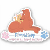 Freundschaft Aufkleber (Vorderseite)