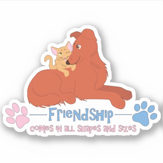 Freundschaft Aufkleber (Vorderseite)