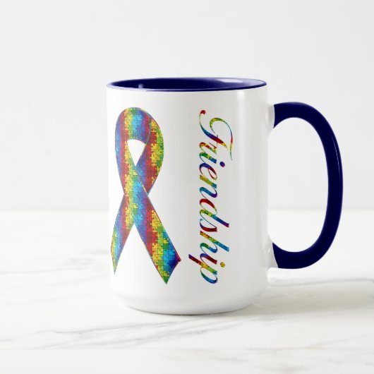 Freundschaft Autismus Ringer Tasse (Rechts)