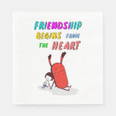 Freundschaft beginnt ab Herbst Juli Dämonen 30 Fre Serviette (Vorderseite)