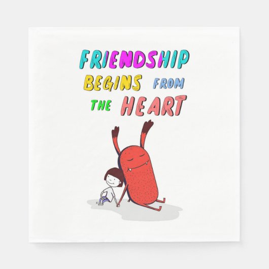 Freundschaft beginnt ab Herbst Juli Dämonen 30 Fre Serviette (Vorderseite)