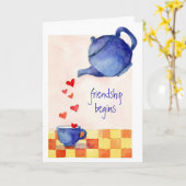 Freundschaft beginnt - Grußkarte Karte (Gelbe Blume)