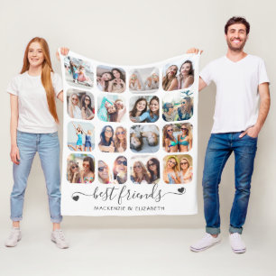 Freundschaft BEST FREUNDS Script Hearts 16 Foto Fleecedecke