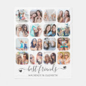Freundschaft BEST FREUNDS Script Hearts 16 Foto Fleecedecke (Vorderseite)