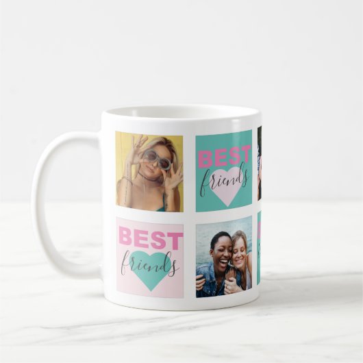 Freundschaft BESTE FREUNDIN Foto Collage Herz Kaffeetasse (Links)