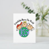 Freundschaft bewegt die T - Shirt und Geschenke de Postkarte (Stehend Vorderseite)