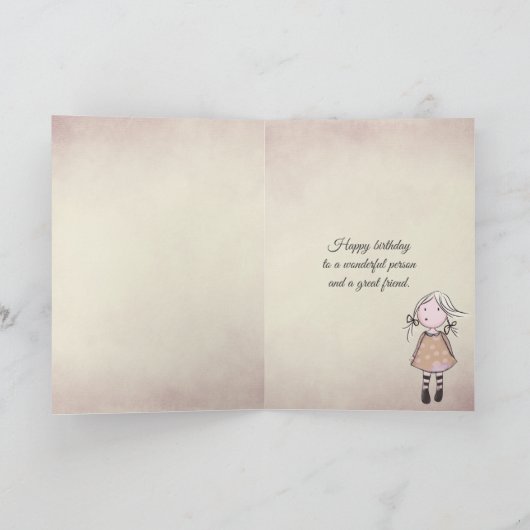 Freundschaft Birthday Rose Bouquet Karte (Innenseite)