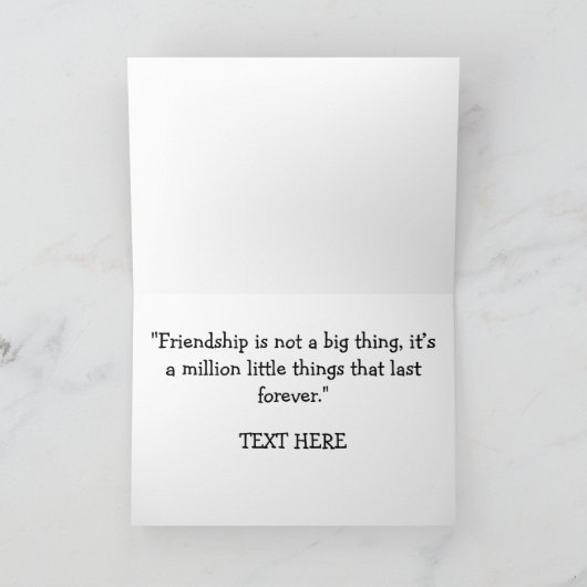 Freundschaft Blessing Karte (Innenseite)