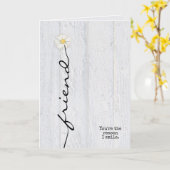 Freundschaft Blume auf Holz Karte (Gelbe Blume)