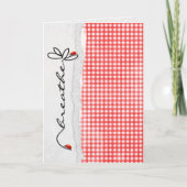 Freundschaft Blume mit Lady Bugs Karte (Vorderseite)