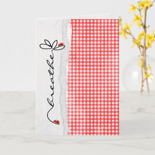 Freundschaft Blume mit Lady Bugs Karte (Gelbe Blume)