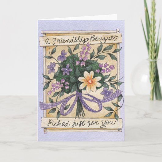 Freundschaft Bouquet - Grußkarte Karte (Vorderseite)