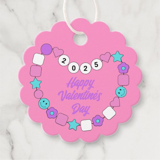 Freundschaft Bracelet Bejeweled Valentinstag Geschenkanhänger (Vorderseite)