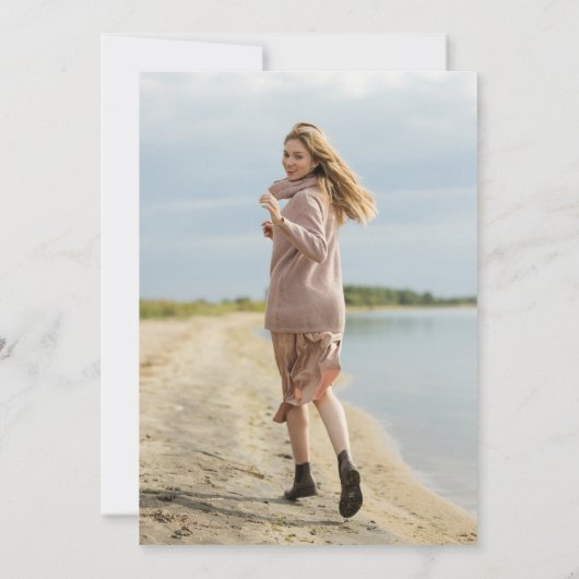 Freundschaft Bracelet Class of 2024 Abschluss Pink Einladung (Rückseite)