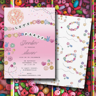 Freundschaft Bracelet Girl Jewele Geburtstagsparty Einladung