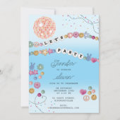 Freundschaft Bracelet Girl Jewele Geburtstagsparty Einladung (Vorderseite)