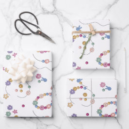 Freundschaft Bracelet Girl Jewelier Muster Geschenkpapier Set