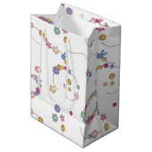 Freundschaft Bracelet Girl Jewelier Muster Mittlere Geschenktüte (Vorderseite Schrägansicht)