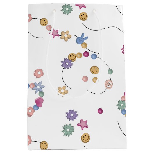 Freundschaft Bracelet Girl Jewelier Muster Mittlere Geschenktüte (Vorderseite)