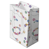 Freundschaft Bracelet Girl Jewelier Muster Mittlere Geschenktüte (Rückseite Schrägansicht)