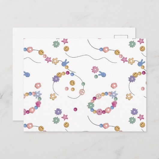 Freundschaft Bracelet Girl Jewelier Muster Postkarte (Vorne/Hinten)