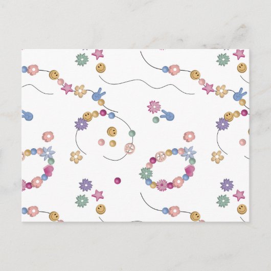 Freundschaft Bracelet Girl Jewelier Muster Postkarte (Vorderseite)