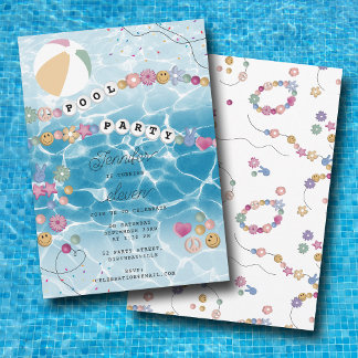 Freundschaft Bracelet Girl Pool Wilhelm Geburtstag Einladung