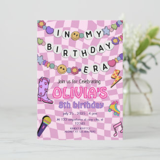 Freundschaft Bracelet Girls Geburtstag Retro Groov Einladung