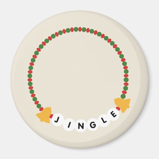 Freundschaft Bracelet Jingle Bells Weihnachten Magnet (Vorne)