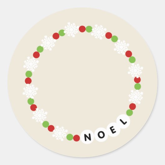 Freundschaft Bracelet Weihnachten Weihnachtsfeiert Runder Aufkleber (Vorderseite)