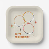 Freundschaft Bracelets Friendsgiving Erntedank Pappteller (Vorderseite)