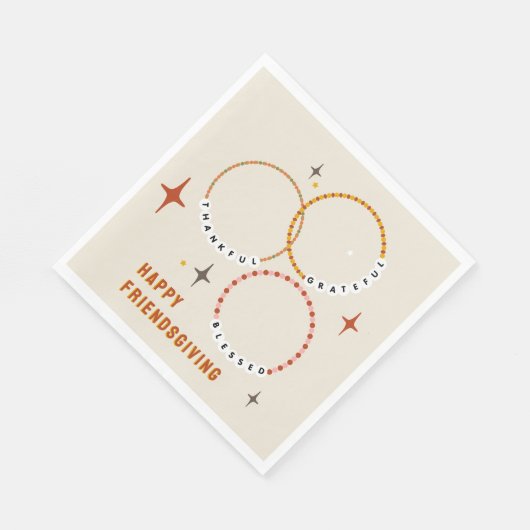 Freundschaft Bracelets Friendsgiving Erntedank Serviette (Ecke)