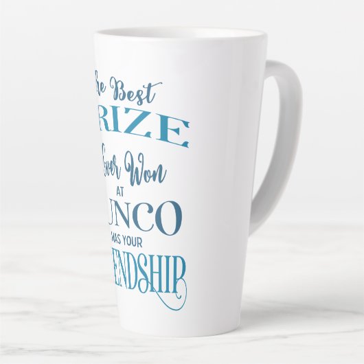 Freundschaft Bunco Bester Preis Typografie Blaue M Milchtasse (Rechte Ecke)