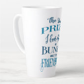 Freundschaft Bunco Bester Preis Typografie Blaue M Milchtasse (Linke Ecke)