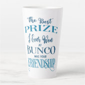 Freundschaft Bunco Bester Preis Typografie Blaue M Milchtasse (Vorderseite)