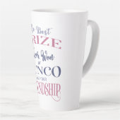 Freundschaft Bunco Bester Preis Typografie Milchtasse (Rechte Ecke)