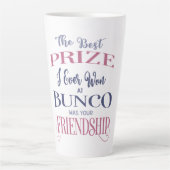 Freundschaft Bunco Bester Preis Typografie Milchtasse (Vorderseite)