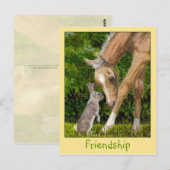 Freundschaft Bunny & Foal Postkarte (Vorne/Hinten)
