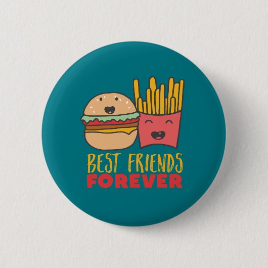 Freundschaft Burger und Freunde Die besten Freunde Button (Vorderseite)