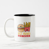 Freundschaft Burger und Freunde Die besten Freunde Zweifarbige Tasse (Links)