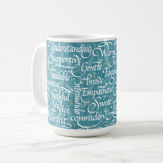 Freundschaft Calligraphy Bestie Kaffeetasse (Vorderseite Links)