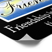 Freundschaft - Chinesisches Symbol Poster (Ecke)