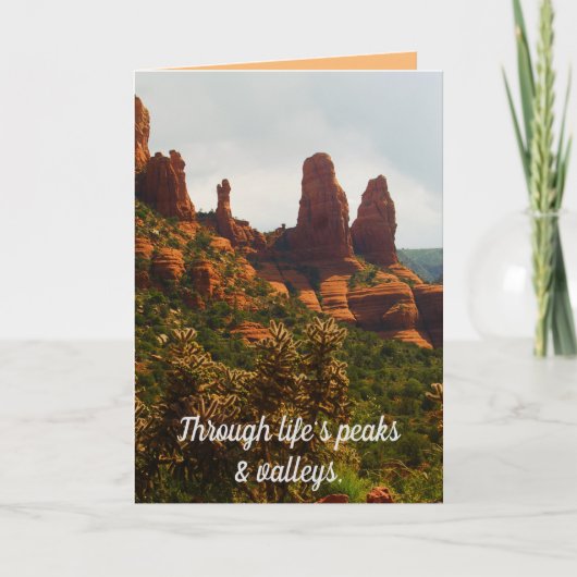 Freundschaft Dankbarkeit, schöne Sedona-Wüste Karte (Vorderseite)