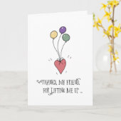 Freundschaft Danke für die Unterstützung von Ballo Karte (Gelbe Blume)